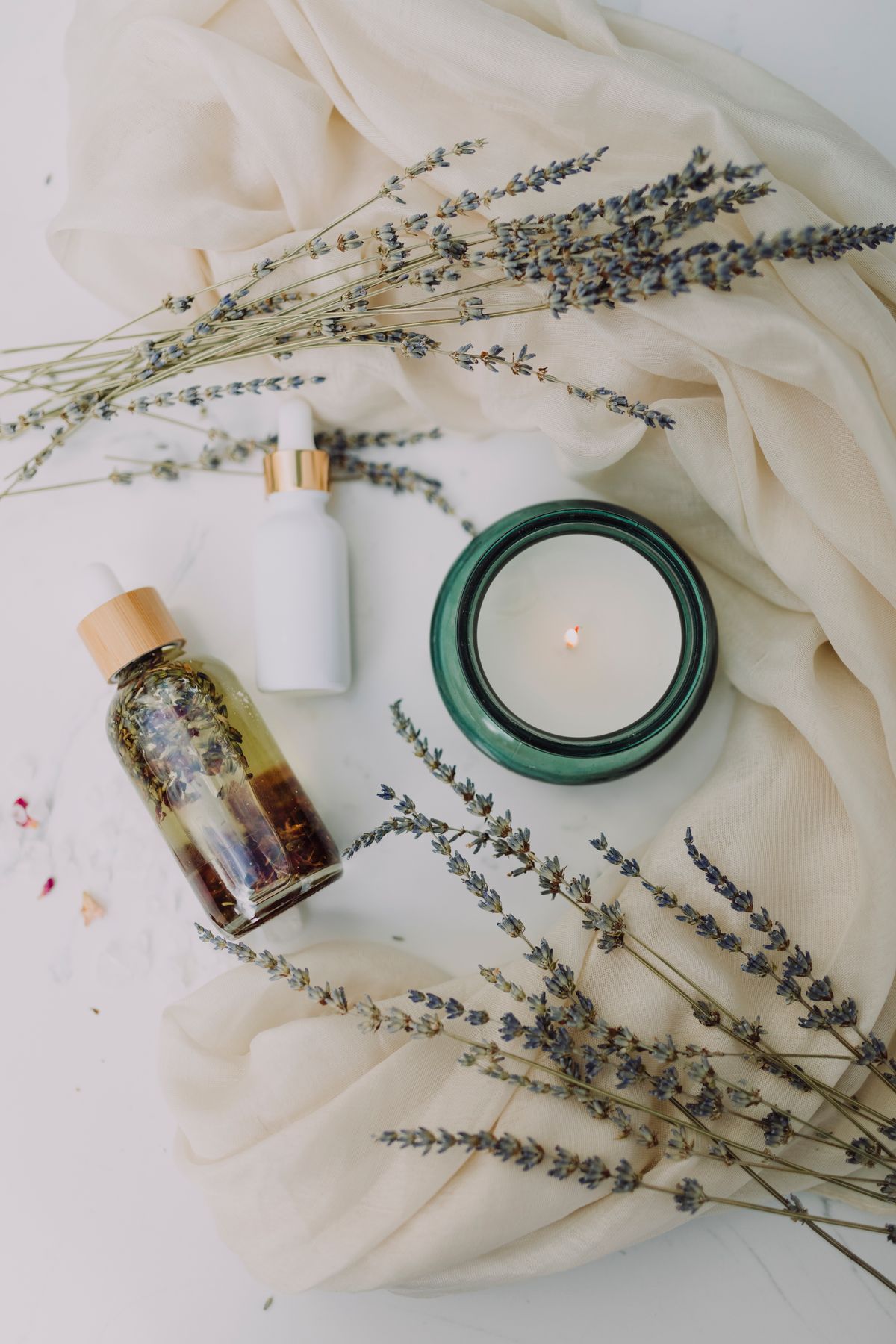 Relaxing spa setting at a nail suite