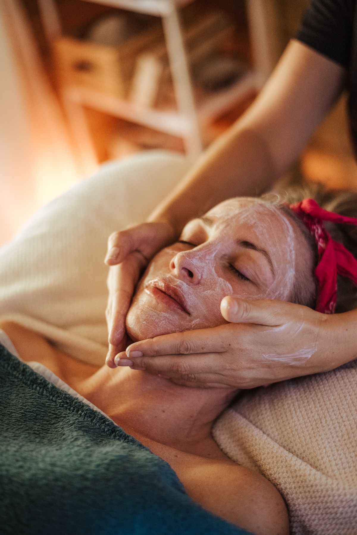 Relaxing self-care spa treatment